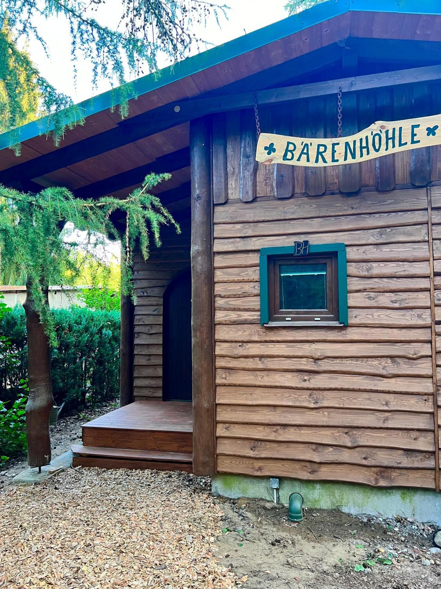 Holzhaus Baerenhoehle Am Wald Und See Neuruppin Exterior foto